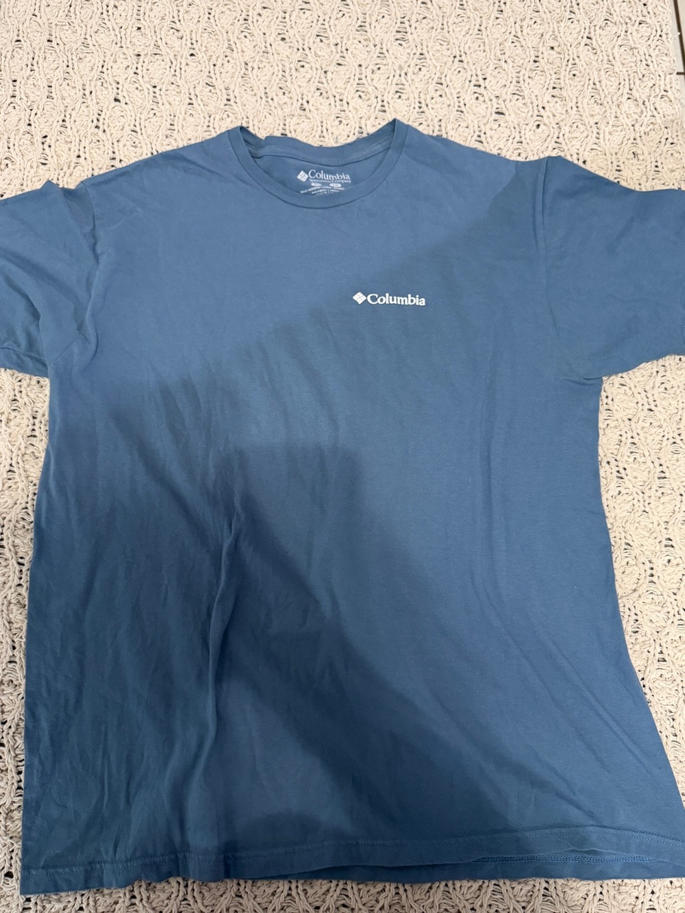 Columbia Men's Short Sleeve Tee in Slate Blue with White Logo